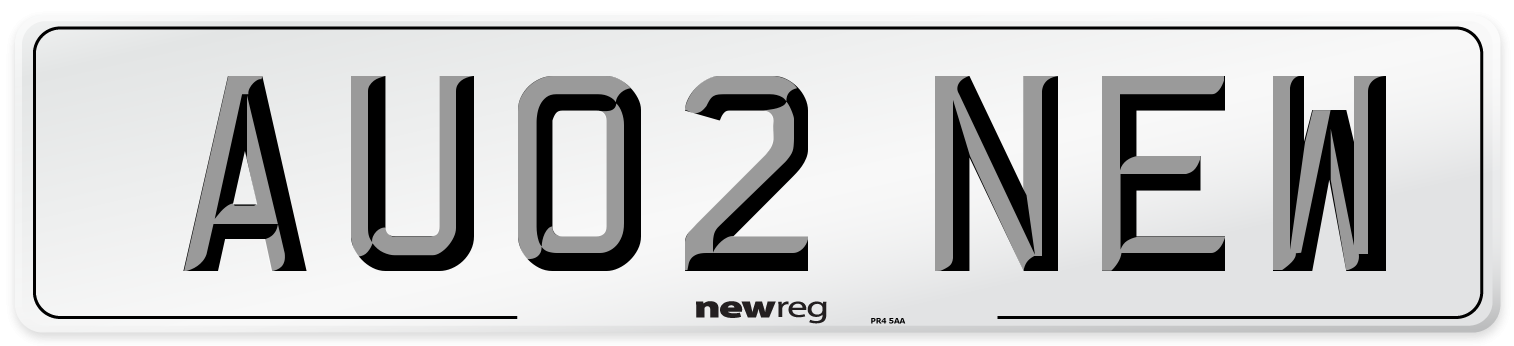 AU02 NEW Number Plate from New Reg